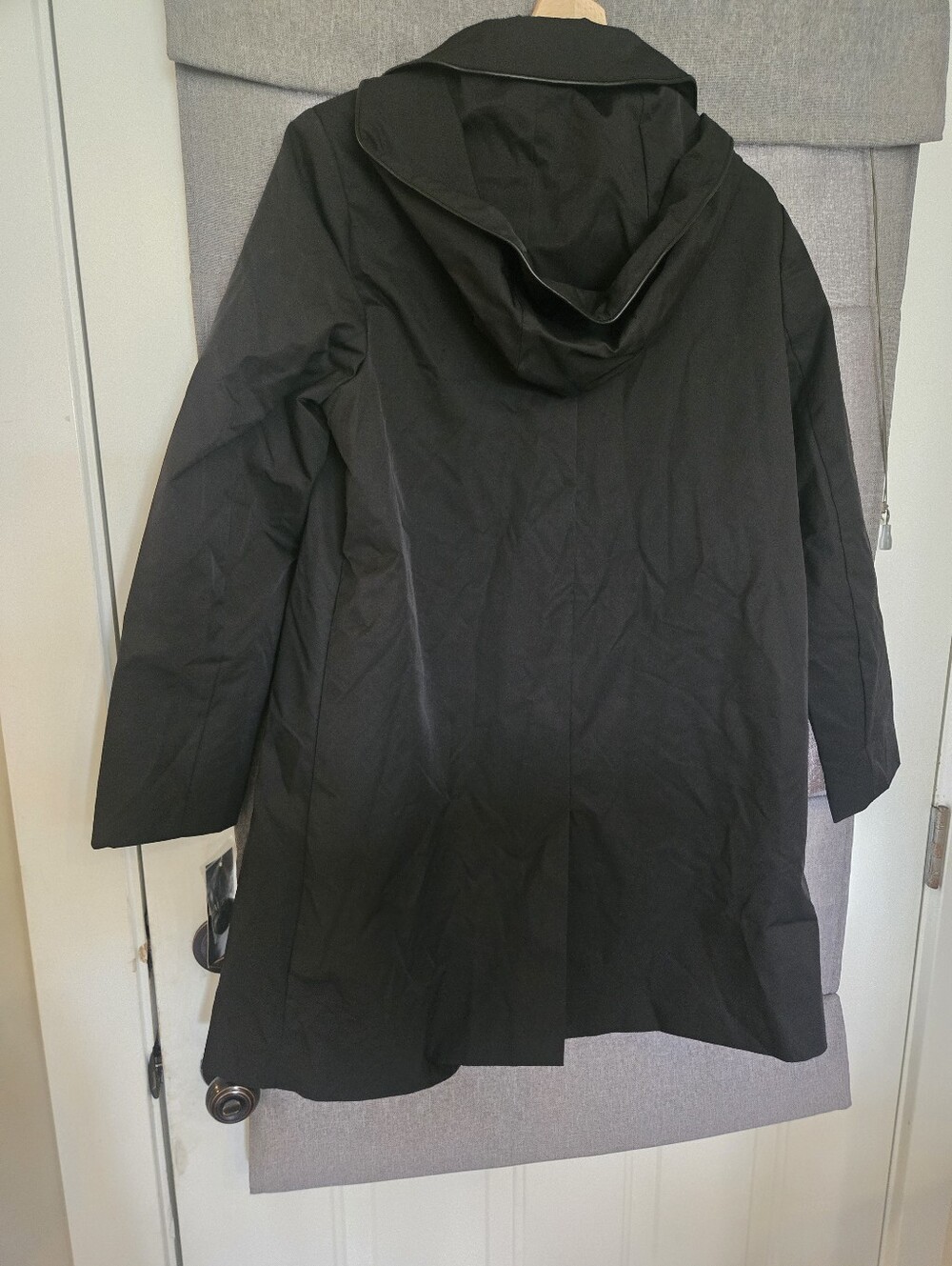 Lauren Ralph Lauren Black Trench Coat Large - Picture 9 of 10